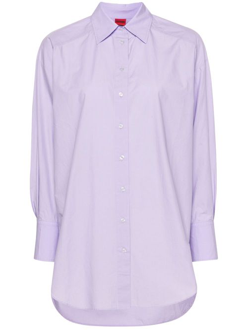 Cotton poplin shirt - Purple