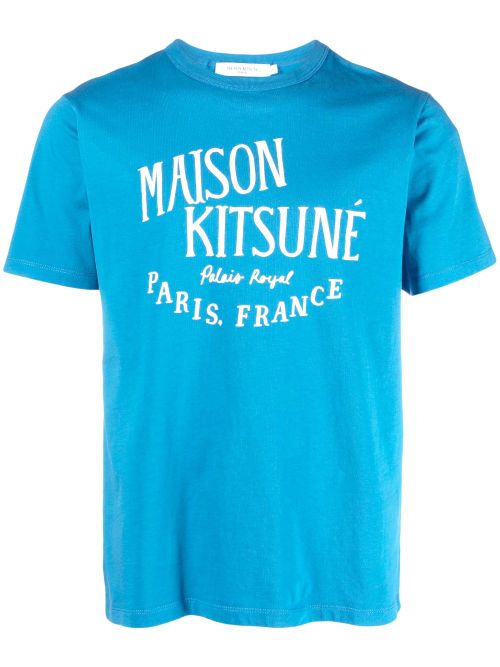 Logo-print cotton T-shirt - Blue