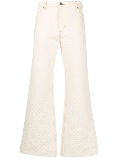 Straight-leg cut jeans - Neutrals