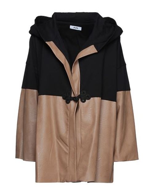 Woman Coat Black Size 8 Cotton, Elastane, Viscose, Polyurethane