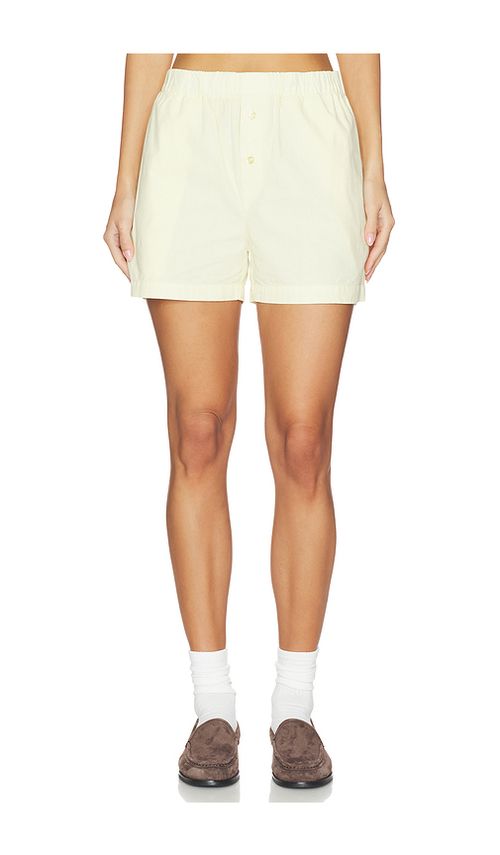 VIR VITA Isla Poplin Short in Yellow. L. Also in M, S