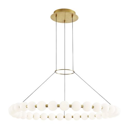 Natural Brass LED Chandelier from the Orbet Collection