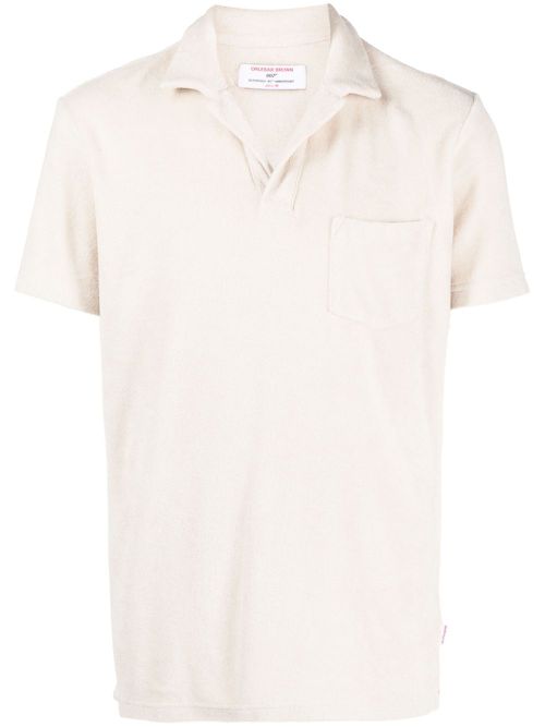 Terry-cloth organic-cotton polo shirt - Neutrals