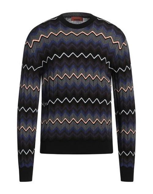 Missoni Man Sweater Dark brown Size 42 Cotton, Wool