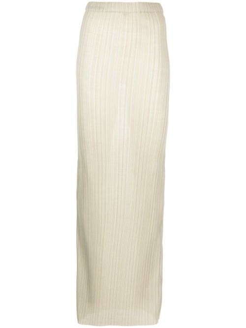 Pleated maxi skirt - Green