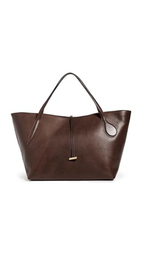 Liffner Women's Zip Penne Tote, Dark Brown, One Size