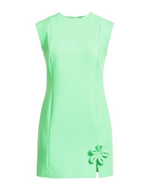Woman Mini dress Lime green Size 6 Polyester, Viscose, Elastane