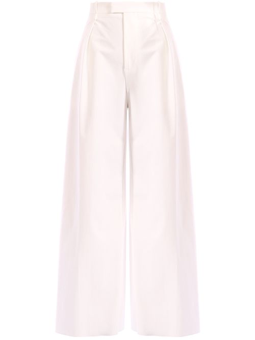 High-waisted wide-leg trousers