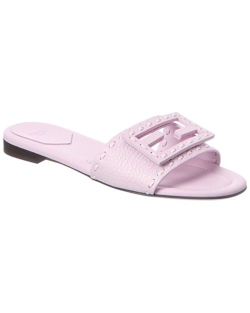 Baguette Leather Flat Sandal