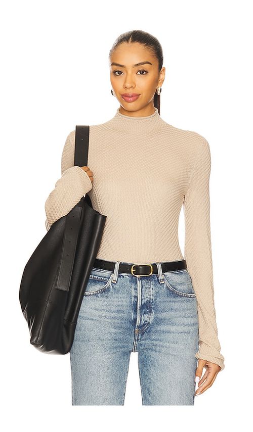 Lovers and Friends Kori Funnel Neck Top in Tan.  XS also in L, M, S