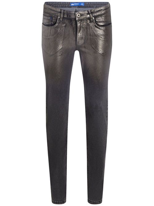 Coated slim jeans - Grey