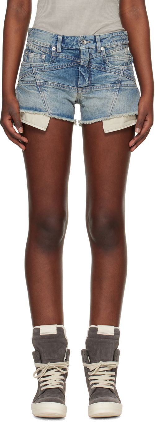 Blue Temple Lana Cut Off Denim Shorts