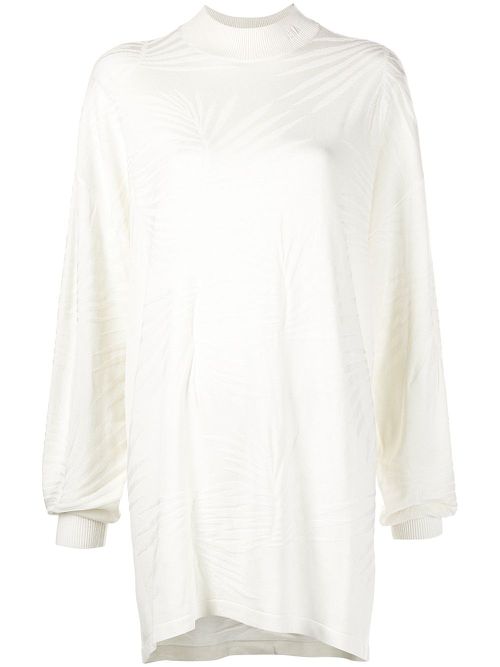 Tropical Cassia oversized dress - White