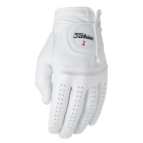 Titleist Perma Soft Golf Glove Mens Cadet LH Pearl  WhiteMedium  Worn on Left Hand