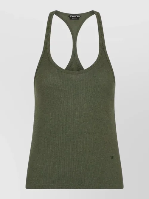 Tom Ford - logo racerback ribbed scoop neck tank