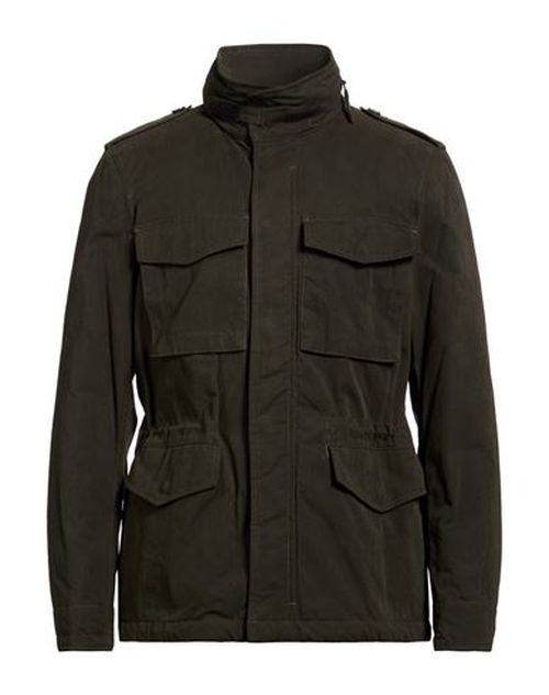 Man Jacket Dark green Size L Cotton, Polyester, Polyamide