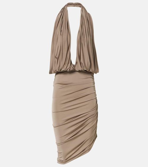 Open-back jersey midi dress