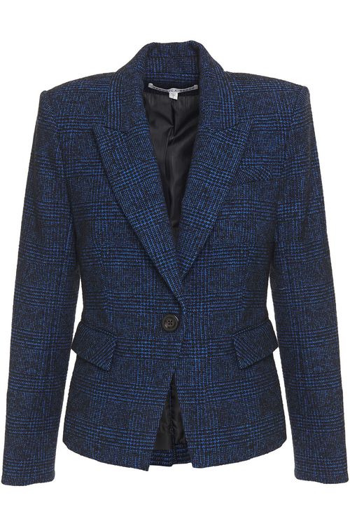 Melvin Dickey Prince of Wales checked tweed blazer - Blue - US 2