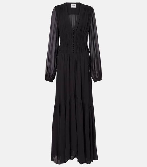 Briane shirred maxi dress