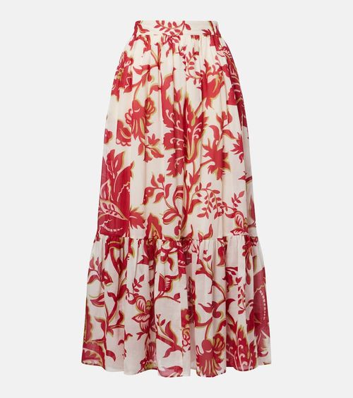 Paisley cotton maxi skirt