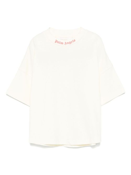 Logo-print T-shirt - Neutrals
