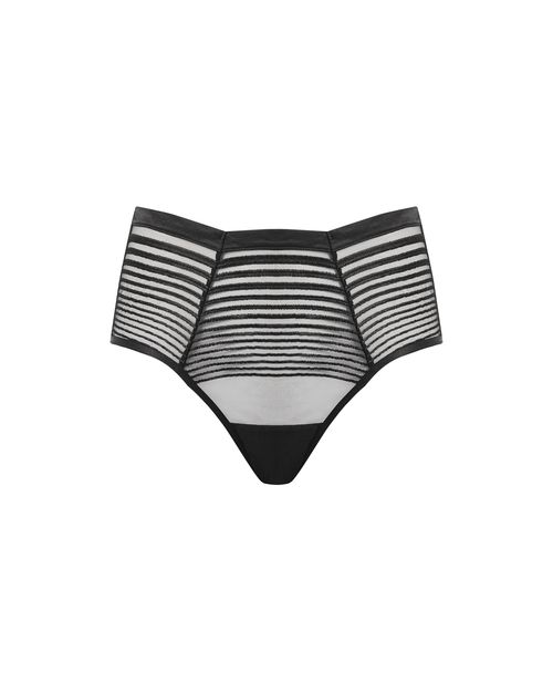 Bluebella Flyn Embroidered High-Waisted Panty Black