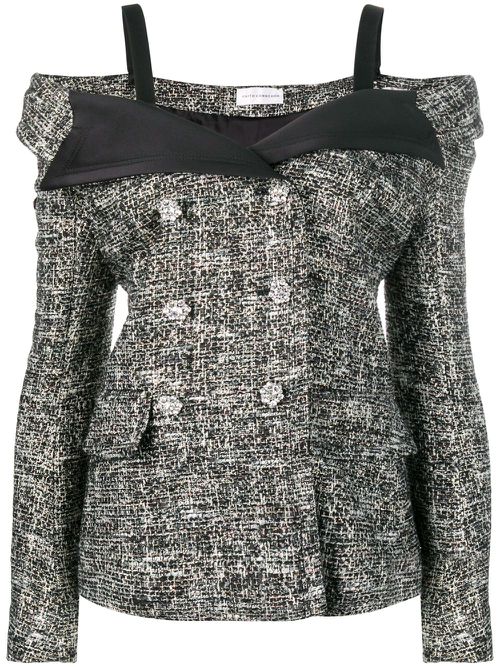 Tweed sailor jacket - Black