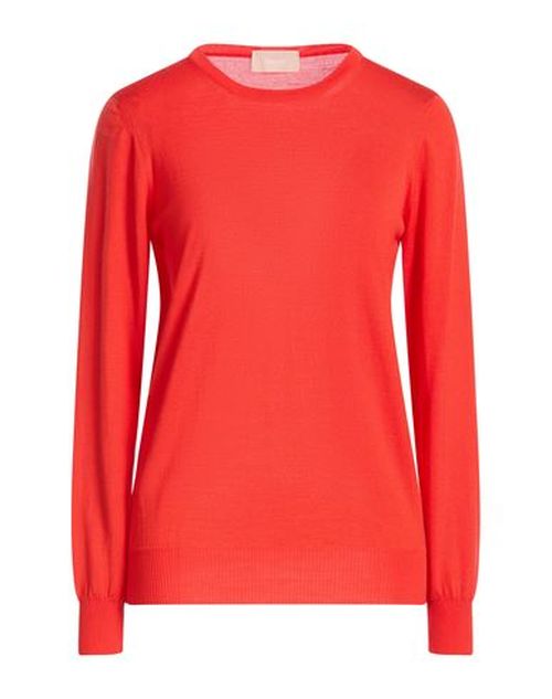 Woman Sweater Tomato red Size L Merino Wool