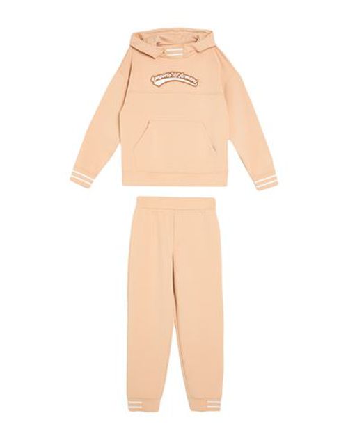 Kid Boy Tracksuit Beige Size 12 Cotton, Polyester, Elastane