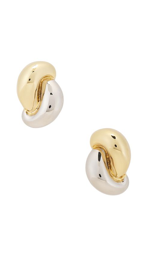 LELET NY Cami Metal Earrings in Metallic Gold,Metallic Silver