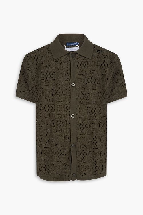 Raul crocheted cotton shirt - Green - M