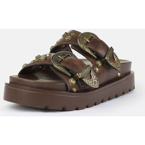 Buffalo Raya Ari West Leather Womens Brown Sanda