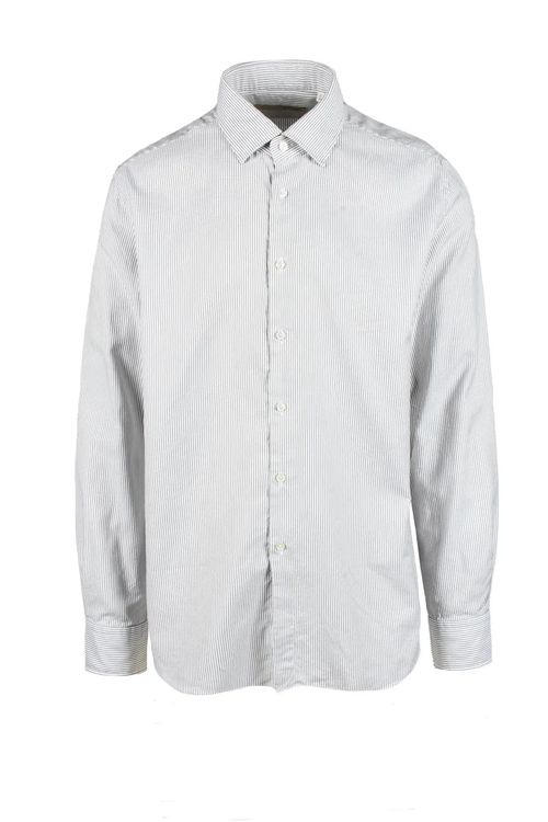 White Striped Cotton-Blend Shirt