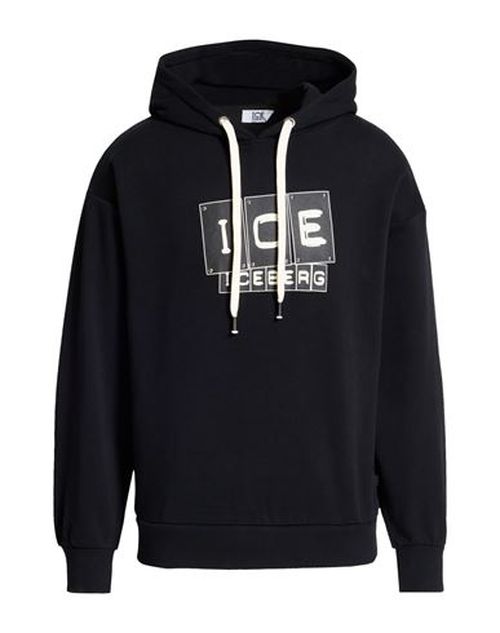 Man Sweatshirt Black Size XL Cotton, Polyester