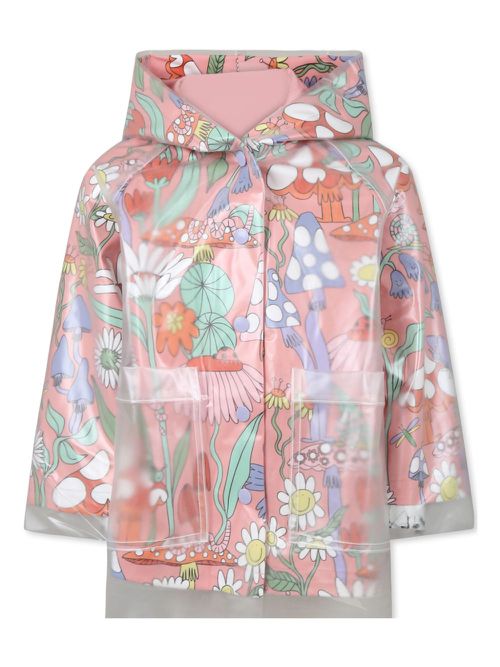 Floral-print raincoat - Pink