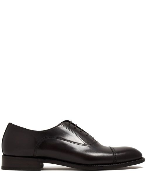 Lace-up leather Oxford shoes - Black