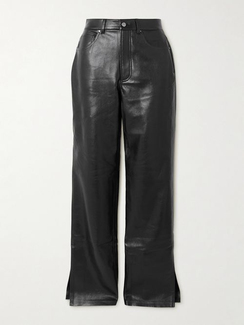 Roy Recycled-leather Straight-leg Pants
