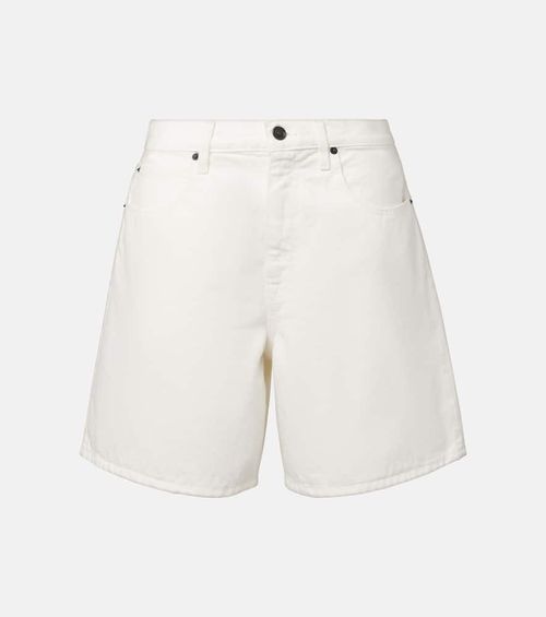 Square denim shorts