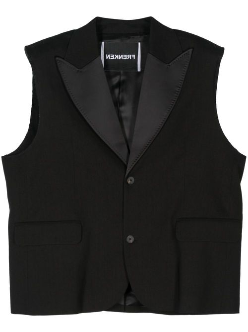 Sleeveless blazer - Black