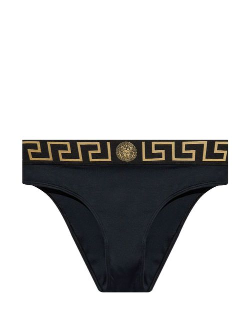 Logo-waistband bikini bottoms - Black