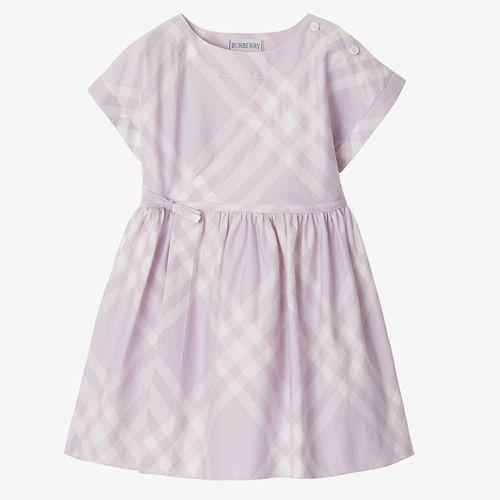 Girls Annora Bias Check Short-Sleeve Dress