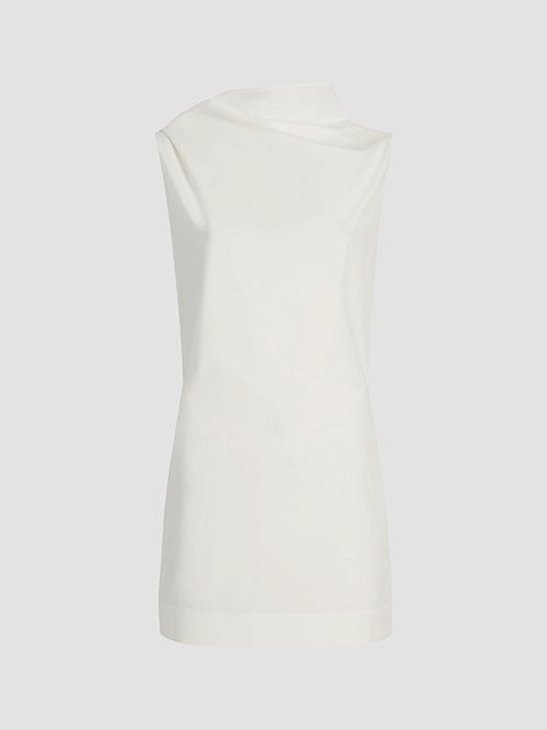 Women's Astor Draped Cotton Minidress - Chalk