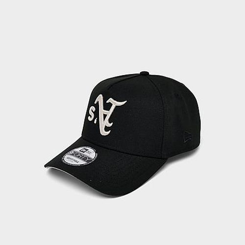 Oakland A's MLB Upside Down 9FORTY A-Frame Snapback Hat in Black/Black
