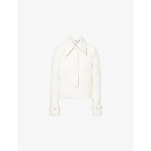 Womens Tailored-Fit Bouclé Jacket