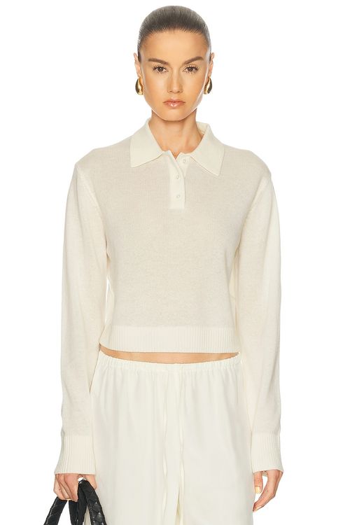 Eterne Barrett Sweater in Cream - White. L/XL also in M/L