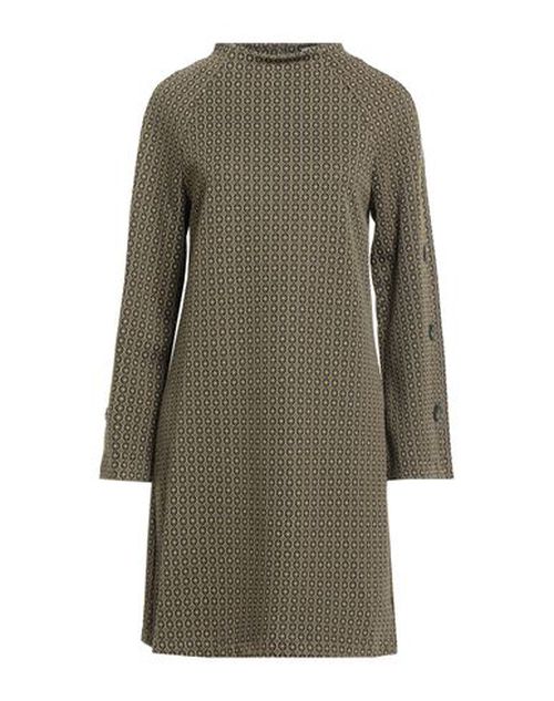 Crochè Woman Mini dress Military green Size M Polyester, Viscose, Elastane, Acrylic