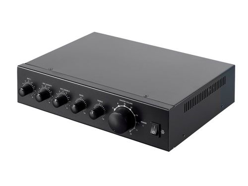 Commercial Audio 60W 3ch 100/70V Mixer Amp (No Logo)