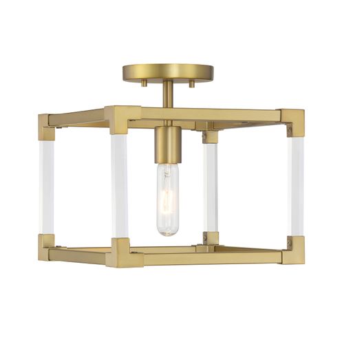 Soft Brass Semi Flush Mount from the Oro District Collection
