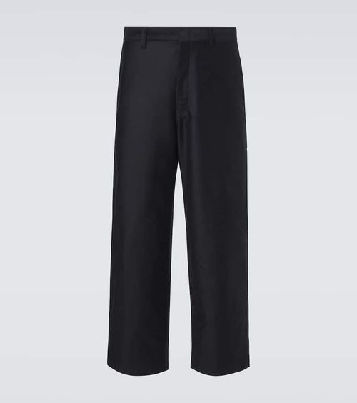 Cotton satin suit pants