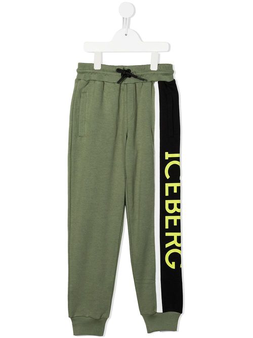 Logo-print trackpants - Green